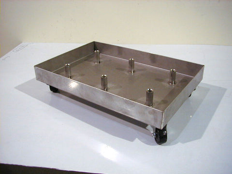 194S STAINLESS SPIT HOLDER ON CASTERS 6 POSITION